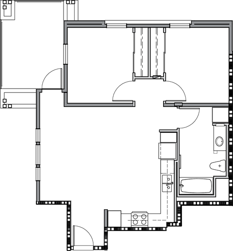 Village at Burlingame 2 bed 1 bath